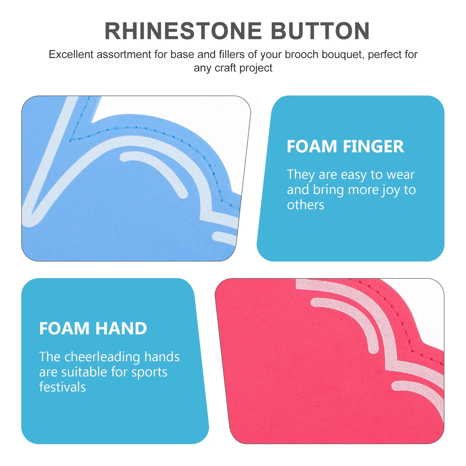 

8 шт. пенопластовые ручные помпоны, гладкие вещи для болельщиков из ЭВА для баскетбольных футбольных игр, детские и взрослые вечерние торжества