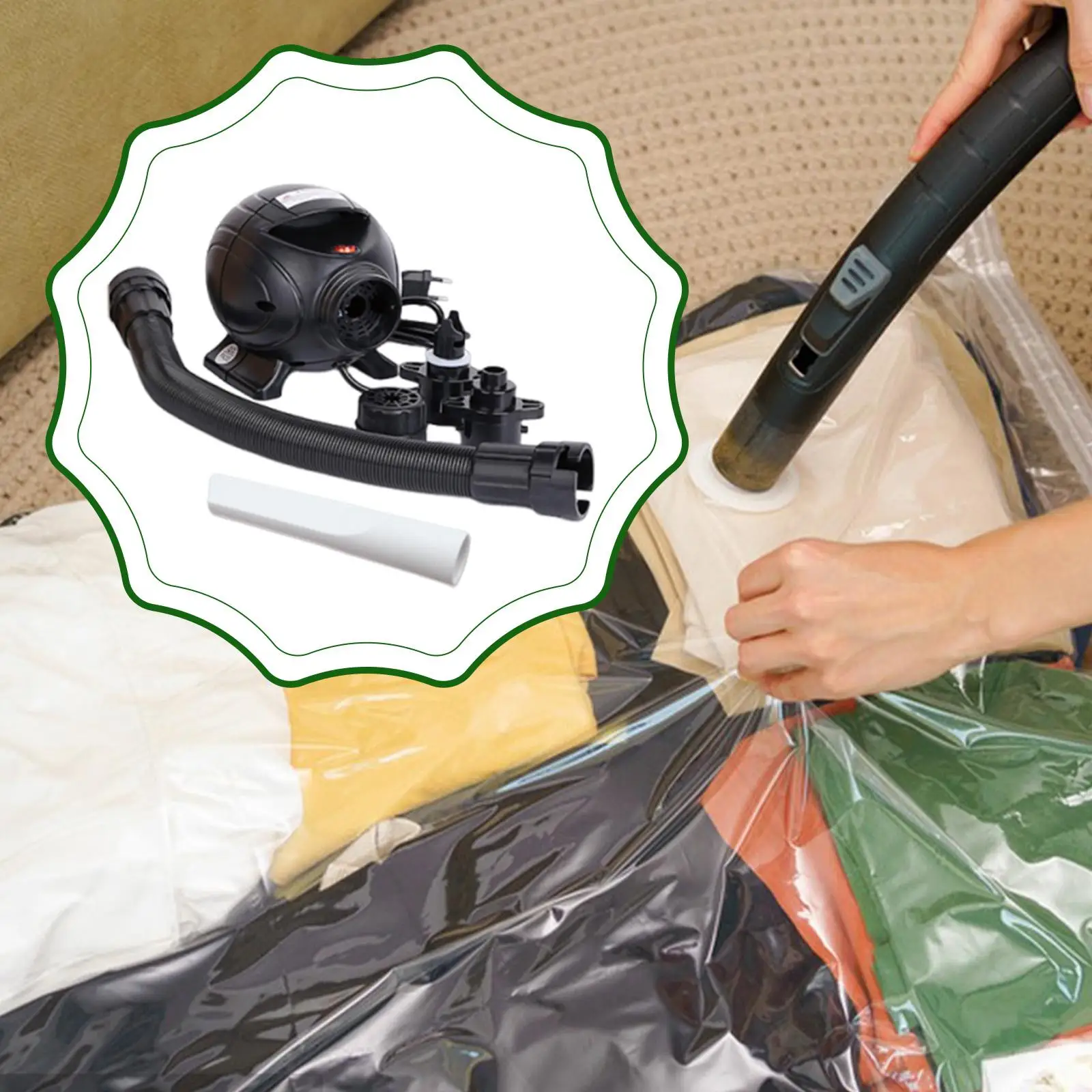 

Электрический насос для надувания и сдувания, быстрое наполнение, портативный воздушный насос для резиновых лодок, гимнастических мячей, надувных бассейнов, водных игрушек