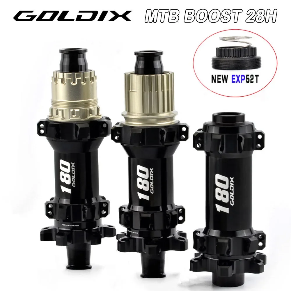 GOLDIX M180 BOOST MTB Bike Hub 6 Bolt EXP Ratchet 52T 148x12MM 110x15MM 28Hole HG XD MS Bicycle Hubs For K7 8 9 10 11 12Speed