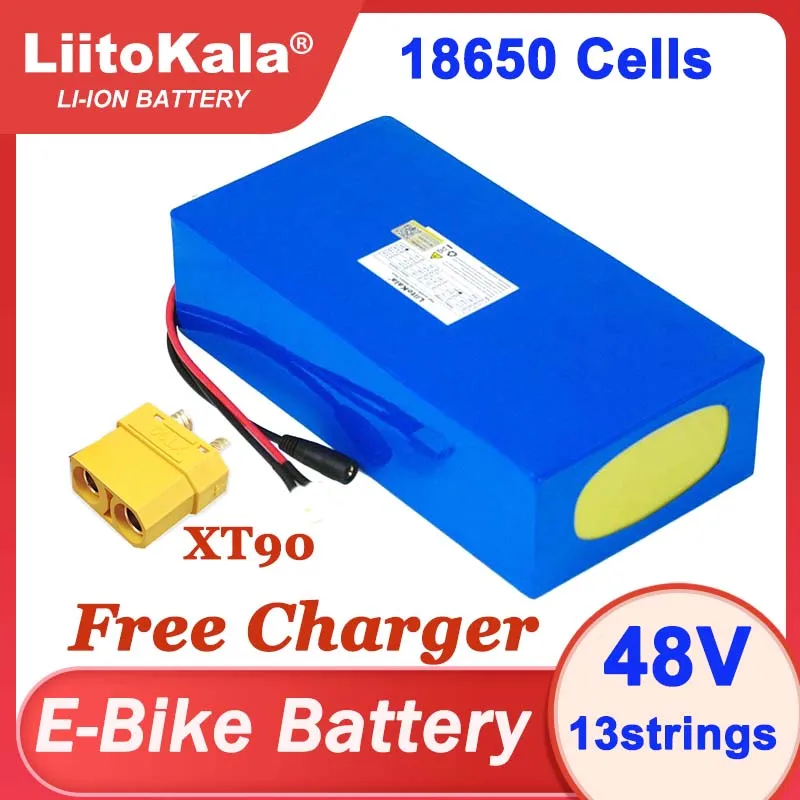 

e-bike 48V 32Ah 20Ah 24Ah 18Ah battery 1500W Built-in BMS 30A 18650 lithium batteries for 54.6v 750W 1000W motor XT90 plug