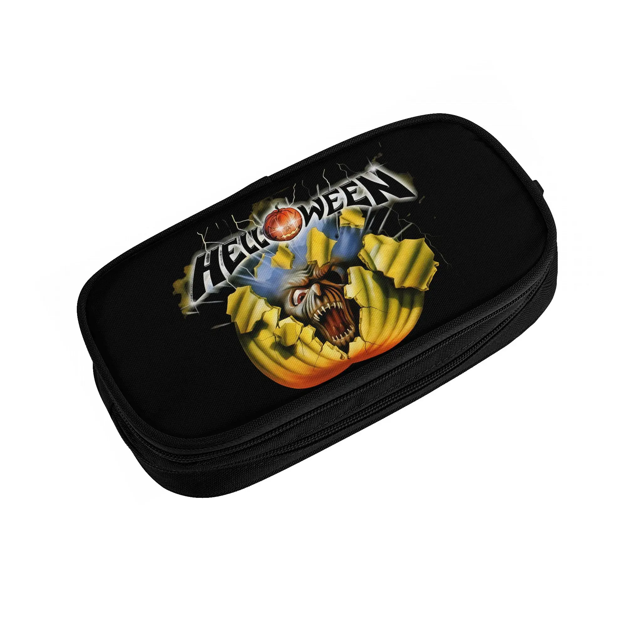 Cute Helloween German Power Heavy Metal Band  Pencil Case for Girls Boys  Large Storage Pen Box Bag Stationery