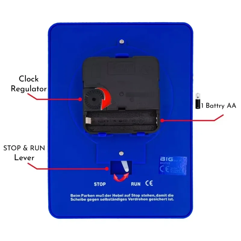 قرص مؤقت ركن السيارة الرقمي الأزرق، أداة ساعة محمولة سهلة الاستخدام لعرض وقت الوصول، ملحقات السيارة لإنفاذ وقوف السيارات #3