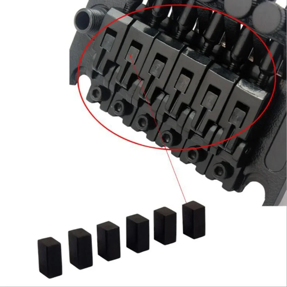 6Pcs Universal Guitar Bridge Saddle Insert Block Tremolo Bridge Saddle String Clamp Locking For Floyd Rose Electric Guitar Parts