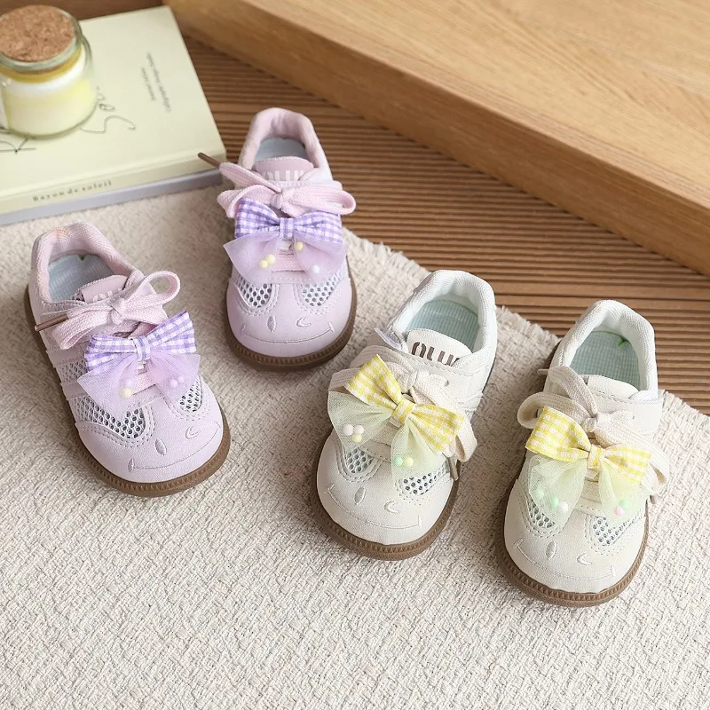 

Детские туфли-балетки «Принцесса» 2026: Новая модель, повседневные спортивные туфли для девочек, модные милые туфли для школы в корейском стиле, повседневная обувь