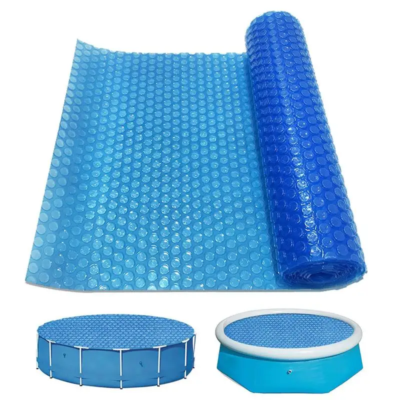 Solar Pool Cover Rectangle Insulated Bubble Pool Warmer UV-resistant Floating Solar Pool Blanket for In-Ground and Above-Ground
