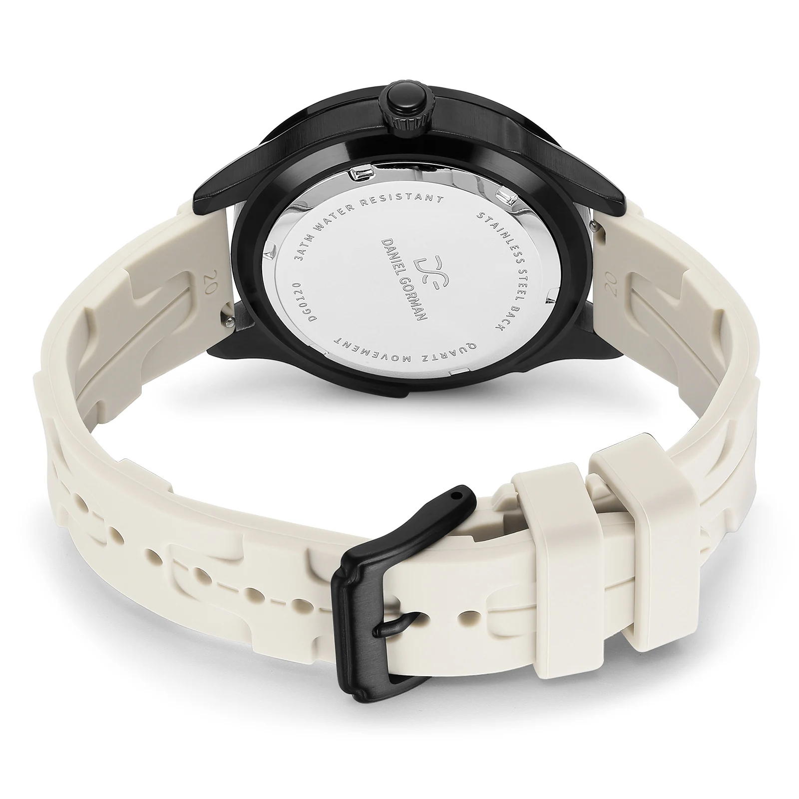 ساعة دانيال جورمان كوارتز مغناطيسية يابانية VX32E زجاج معدني سيليكون حزام أسود شامبانيا ذهبي أخضر مينا 2026 #4