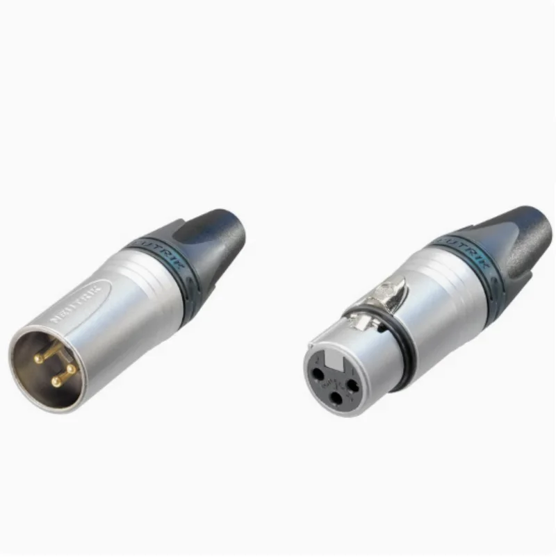 

2pcs NC3FXX-HE NC3MXX-HE Velvet chrome plated Kathlon balanced male and female plug