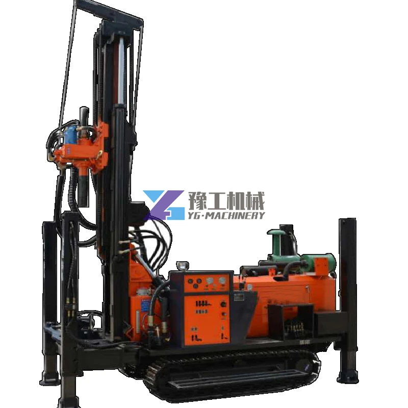 Factory Price Hydraulic 1000 Meter Deep Water Well Drilling Rig Crawler Mounted Dril Rigs Air Borehole Driller Made in China