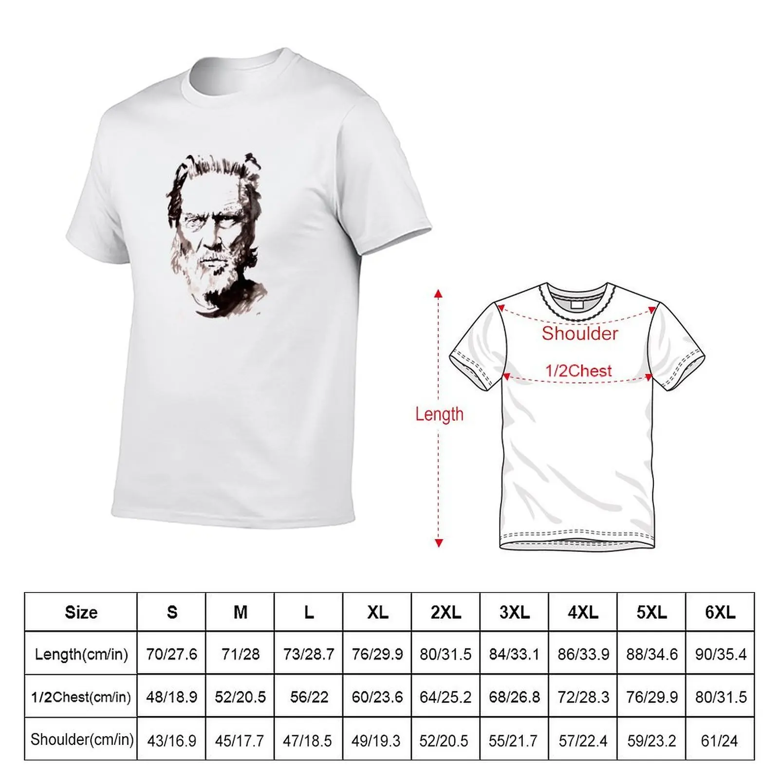 jeff bridges T-Shirt anime figures anime clothes t shirts for men cotton