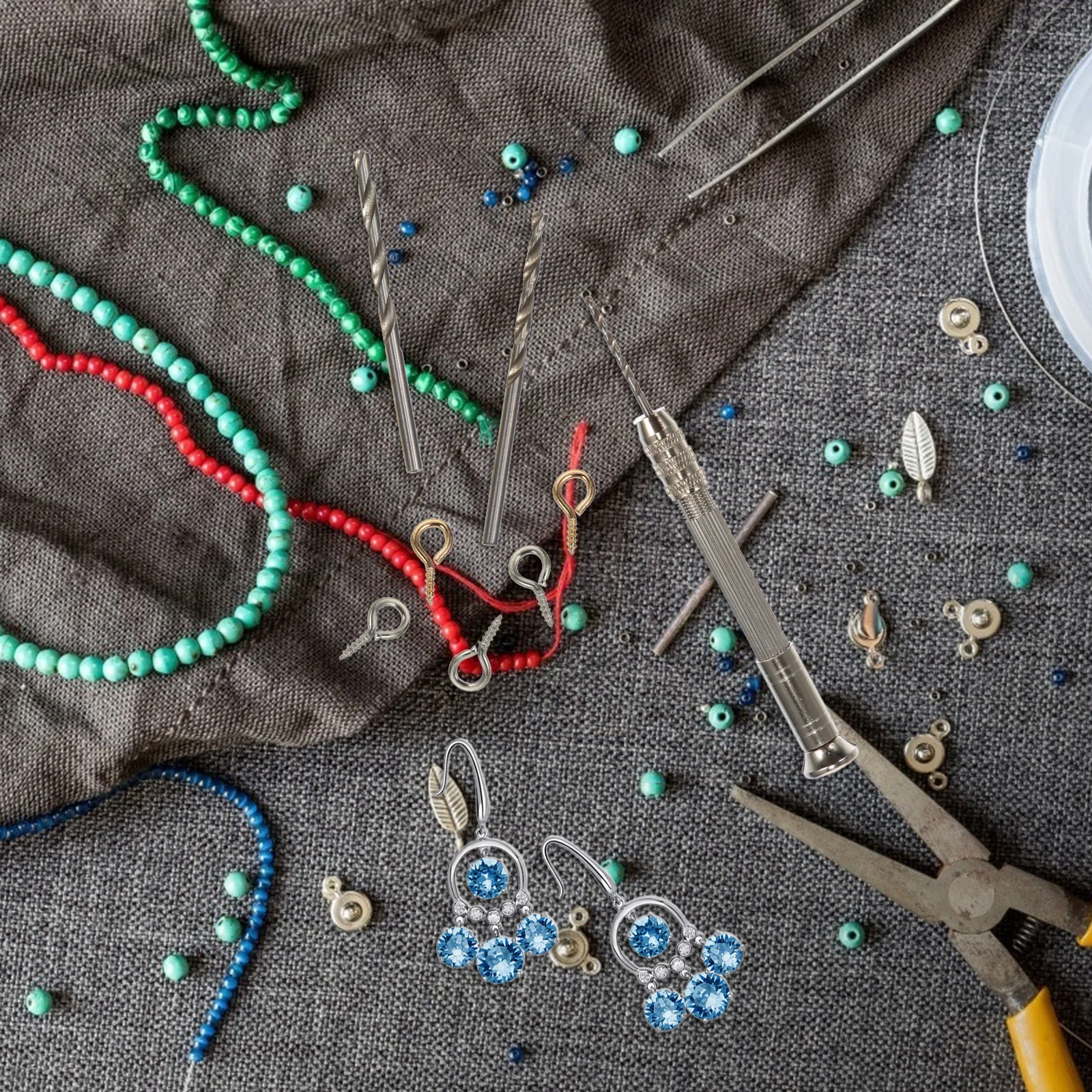 

1 комплект, винты из эпоксидной смолы с кристаллами, шпильки для изготовления ювелирных изделий ручной работы, крючки с резьбовой застежкой для DIY, небольшой предмет, подвеска для воды