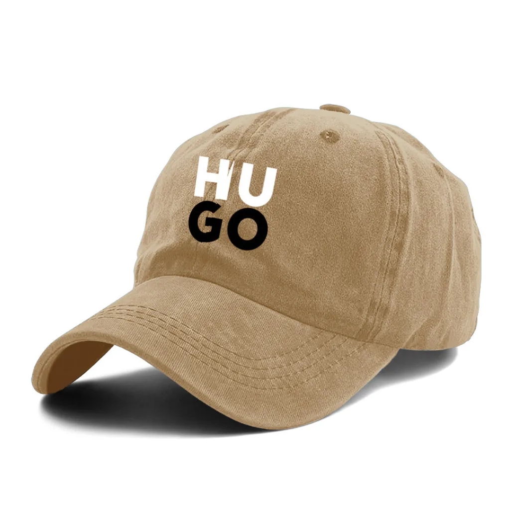 หมวกเบสบอล H-HUGO หมวกฮิปฮอป unisex ผ้าฝ้ายผู้ใหญ่หมวกปรับได้สำหรับผู้ชายผู้หญิง