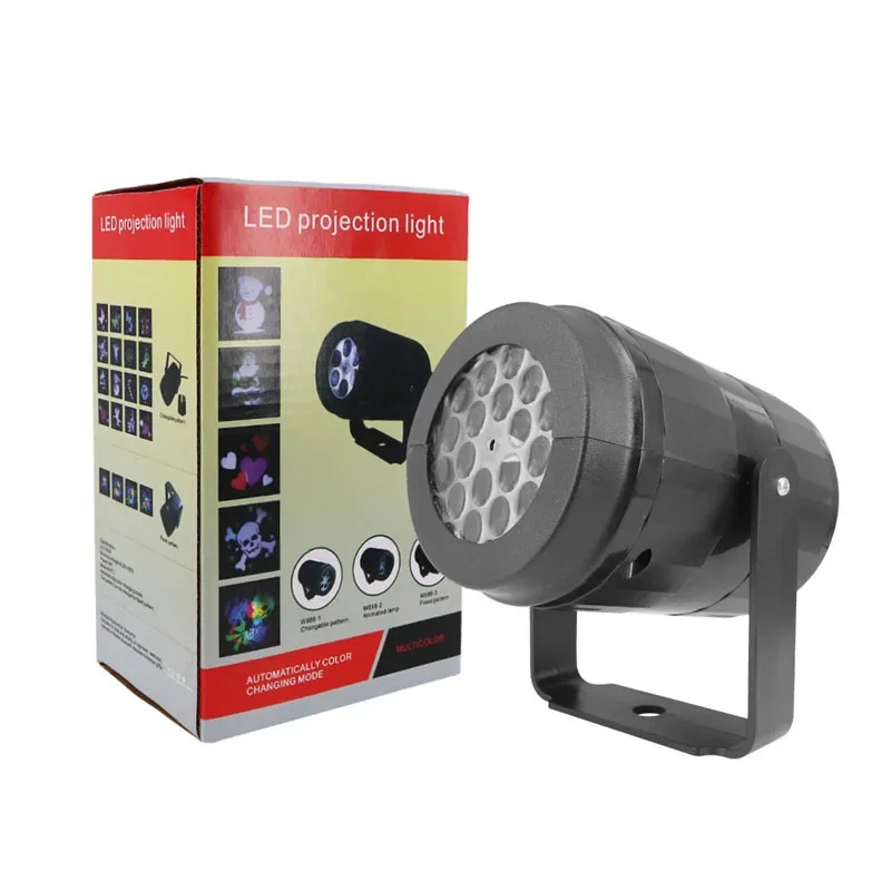 Meervoudig Patroon Kerst Valentijnsdag Draaibare Projector Decoratie Indoor Verlichting Led Laser Projector Sneeuwvloklamp