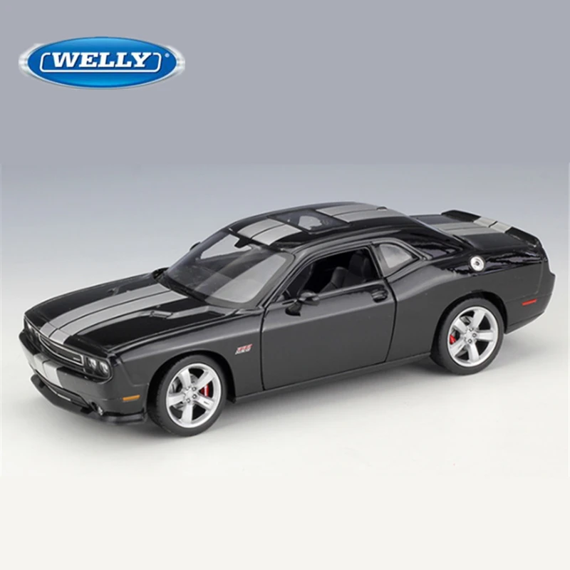 WELLY 1:24 2012 DODGE Challenger SRT Alloy Sports Car Model Diecast Metal Racing Muscle Car Model Vehicles Collection Kids Gifts