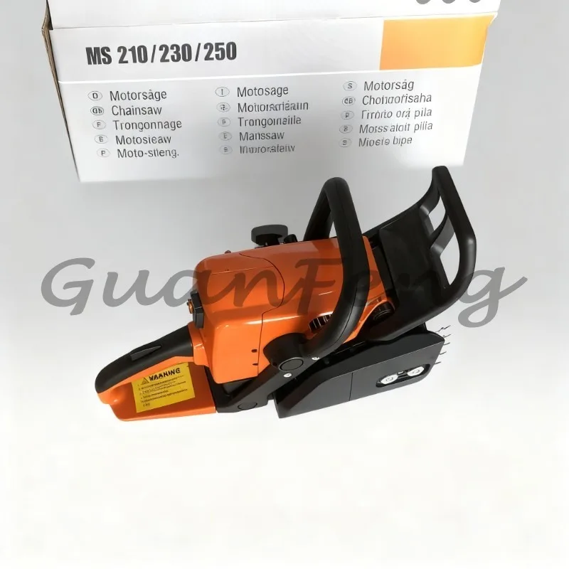 Chain saw engine motor crankcase, rodless power head and saw chain