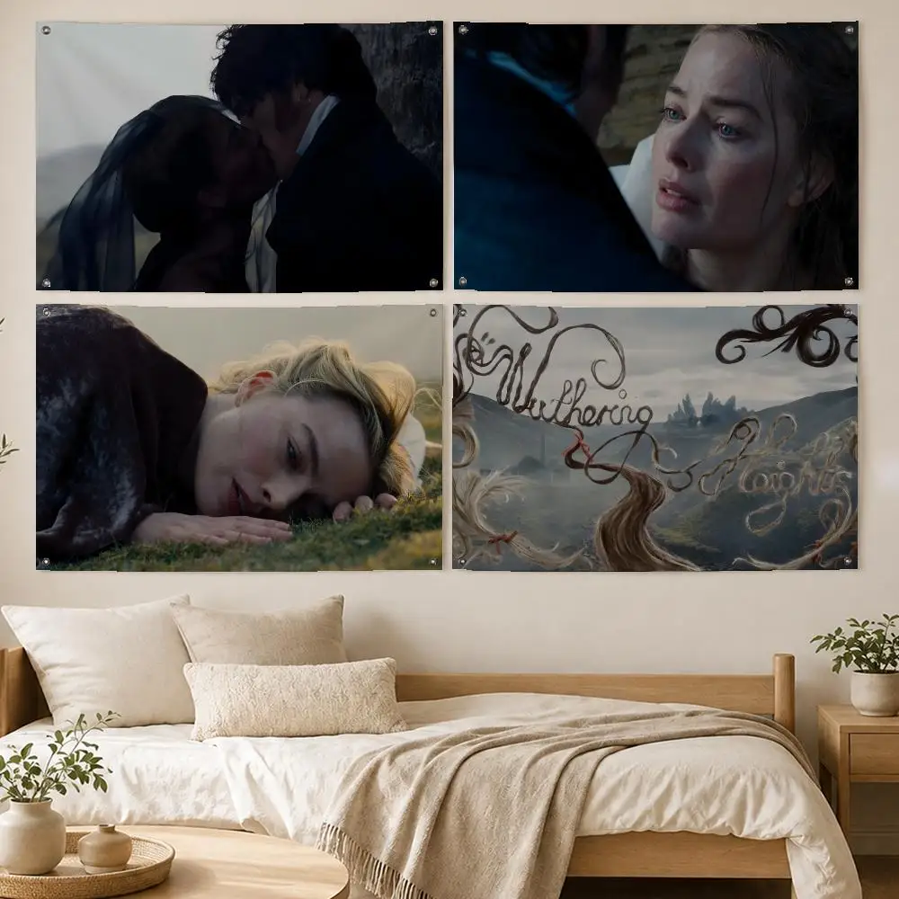 Dark Novel Wuthering Heights Flags Room Bedroom Home Outdoor Wall Hanging Concert Printed Background Decoration Art Banne