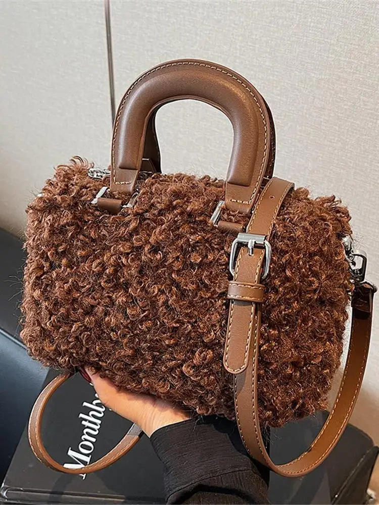 Faionable bolsa de pele de cordeiro bolsa de ombro feminina coreano sle na moda crossbody saco verão nova chegada ele sacola