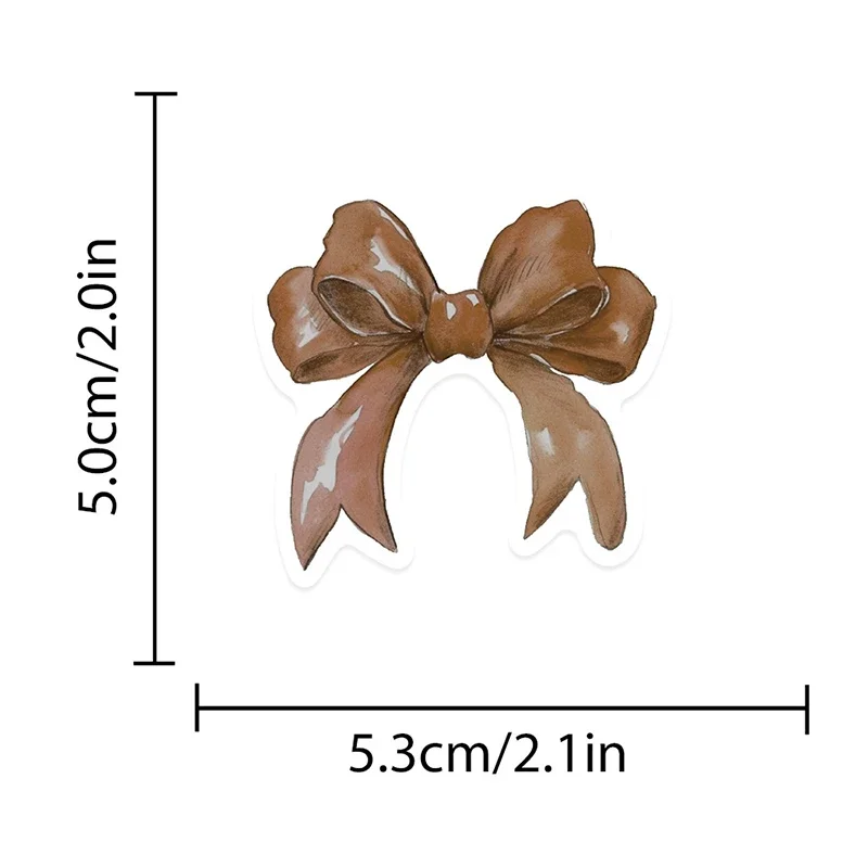 Adesivos decorativos com laço doce, 50 folhas para scrapbooking DIY; Perfeito para decalques de grafite de bagagem, laptop e notebook