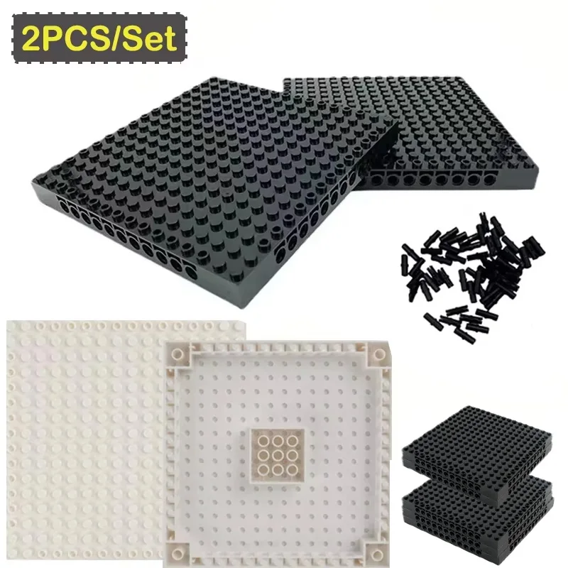

2 шт., 16*16 отверстий, базовая плита, технология строительных блоков, детали базовой пластины 65803 с 20 шт., штифты, отверстие, пиксельная нижняя доска, кирпичи MOC