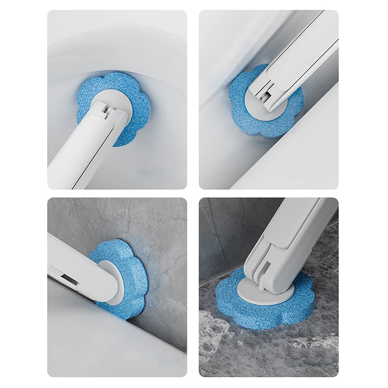 Scopino per wc usa e getta montato a parete Set di spazzole per la pulizia della toilette con testina di ricambio strumento per la pulizia del bagno