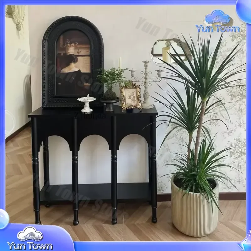 Solid Wood Cabinet for Modern Living Room Porch Villa Dining Side Storage Furniture Minimalist Decorative Console Table