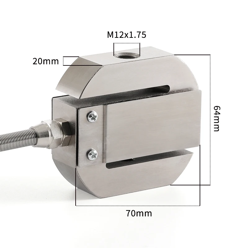 Load Cell Tension Scale Column S-Type Compression Weigh Sensor Electronic Force Pressure Weight 100/200/300/500/1000KG