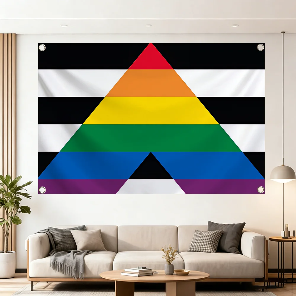 Gay Straight Allies Straight Ally Pride flag Decoration Outdoor Picnic Party Art Hanging Home Camping Party Banner Best sellers