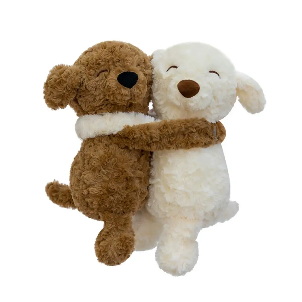 

Stuffed Animal Simulation Dog Plush Toy Brown&White Smile Animal Puppy Dolls Soft 32cm Hug Dog Plush Dolls Children Girlfriends