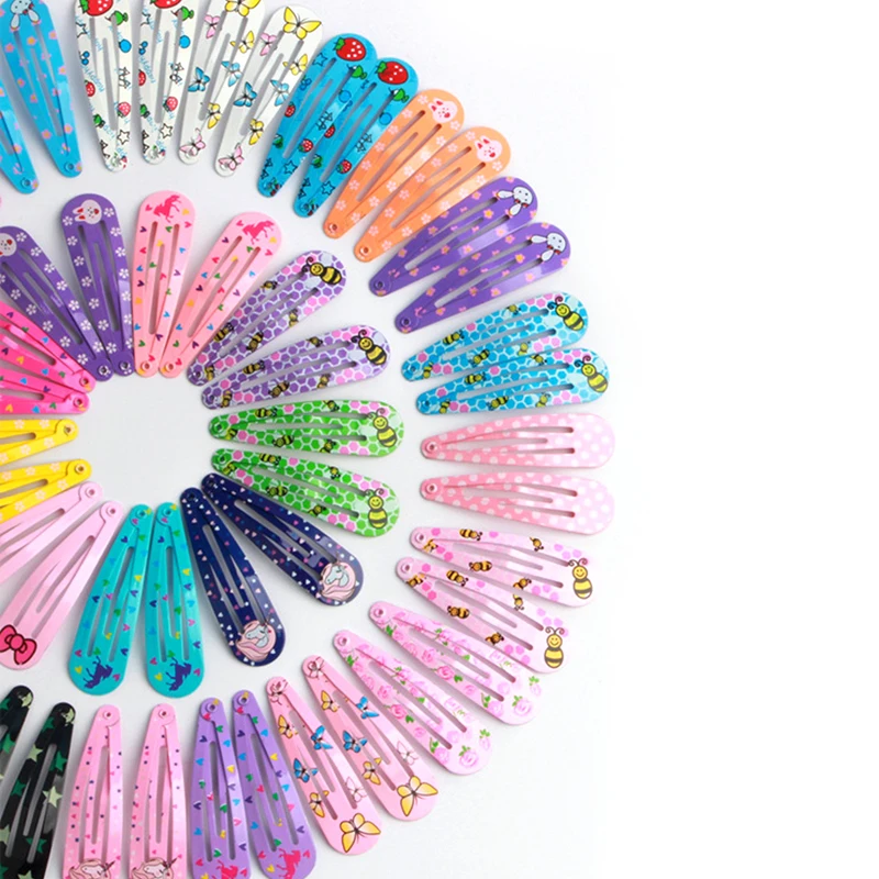 50 قطعة شكل قطرة الماء الملونة BB مقاطع الشعر الفتيات Y2K لطيف ستار المشابك النساء مشبك معدني بسيط إكسسوارات الشعر #2