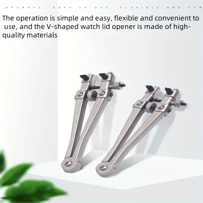 1pc High Manganese Steel V-Shaped Watch Case Opener for Battery Replacement & Repair Tool