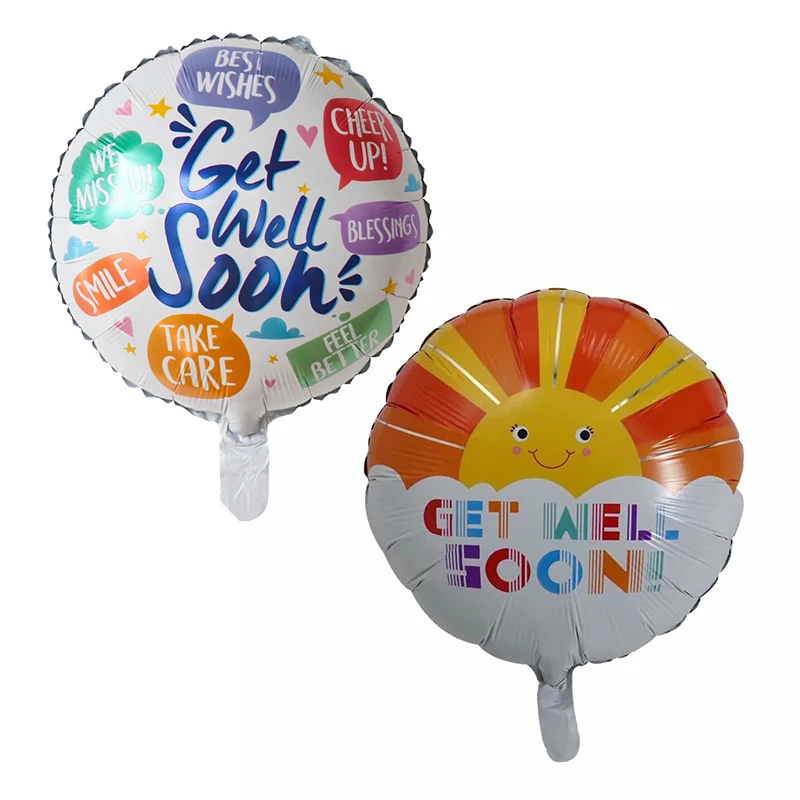 10 قطعة 18 بوصة احصل على جيد قريبا احباط بالونات الهيليوم أطيب التمنيات لحفلة عيد ميلاد موضوع مستشفى زينة الاطفال اللعب الهواء Globos #1