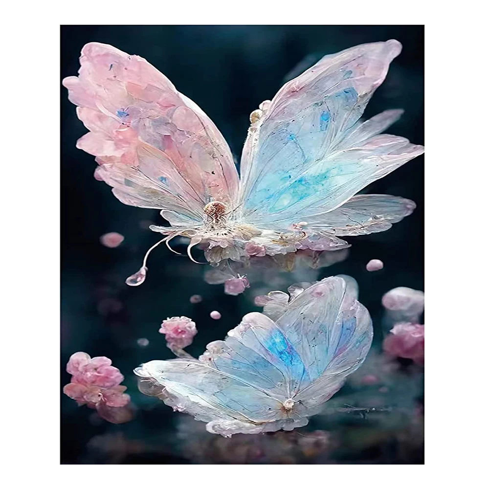 LZAIQIZG 5D Diamond Painting The Butterfly Square/Round Diamond Cross Stitch Kit Embroidery Picture  Home Decoration