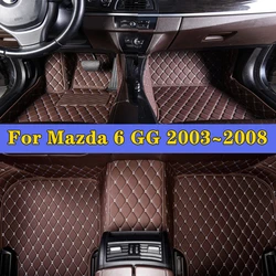 Car Foot Pads For Mazda 6 GG 2003-2008 Car Accessories Protective Pad Custom Auto Interior Floor Mats Automobile Carpet Cover