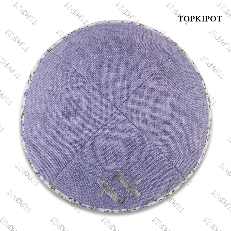 

Lavender purple linen cloth in the floweWholesale Custom Embroidery Kippa Jacquard Kippot Bar Mitzvah Party Yarmulke Judaica Cap