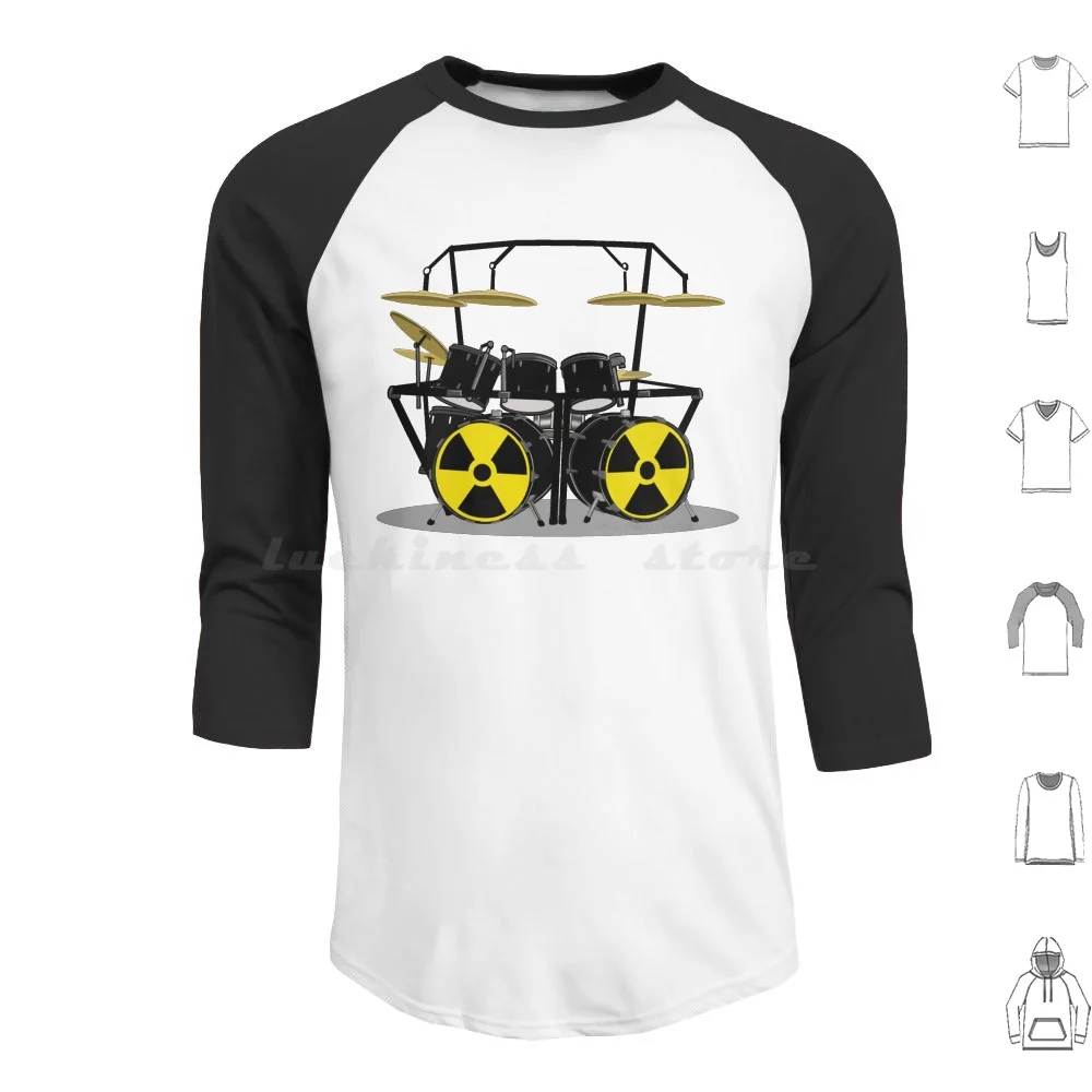 Rust In Pieces Drumkit Hoodie Cotton Long Sleeve Drums Take No Prisoners Radioactive Hangar 19 Mustaine Tama Drum Kit Heavy