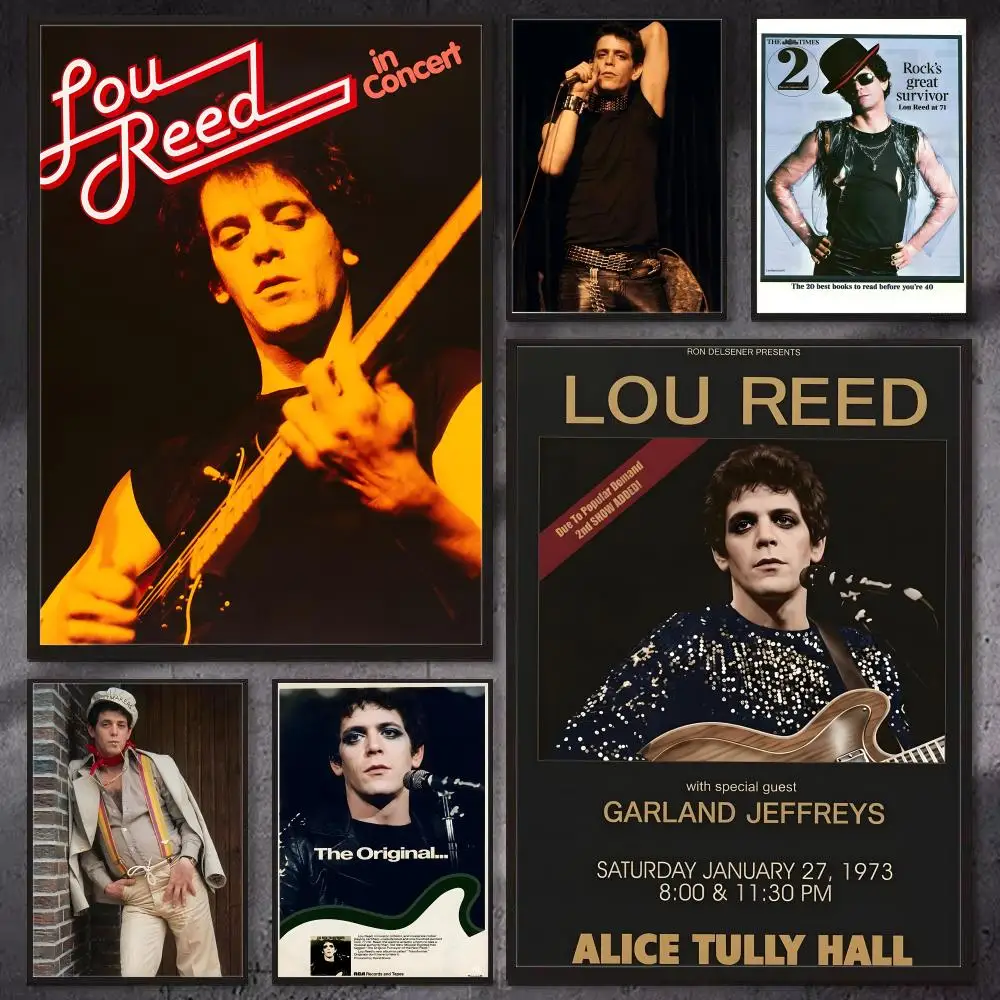 Poster HD Wall Art Print, Self-adhesive Poster Sticker, Aesthetic Home Decor Rock Singer L-Lou Reed-d