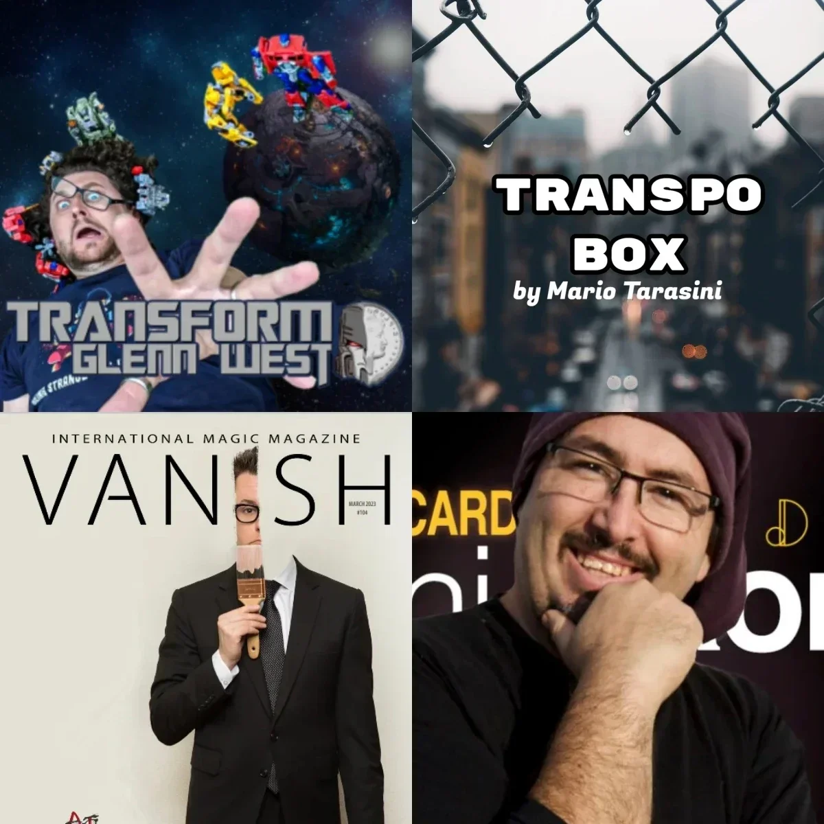 Трансформация от Glem West, прозрачная коробка от Марио тарасини, журнал Vanish Magic March, белая карта Zoom Live от Dani DaOrtiz - Magic