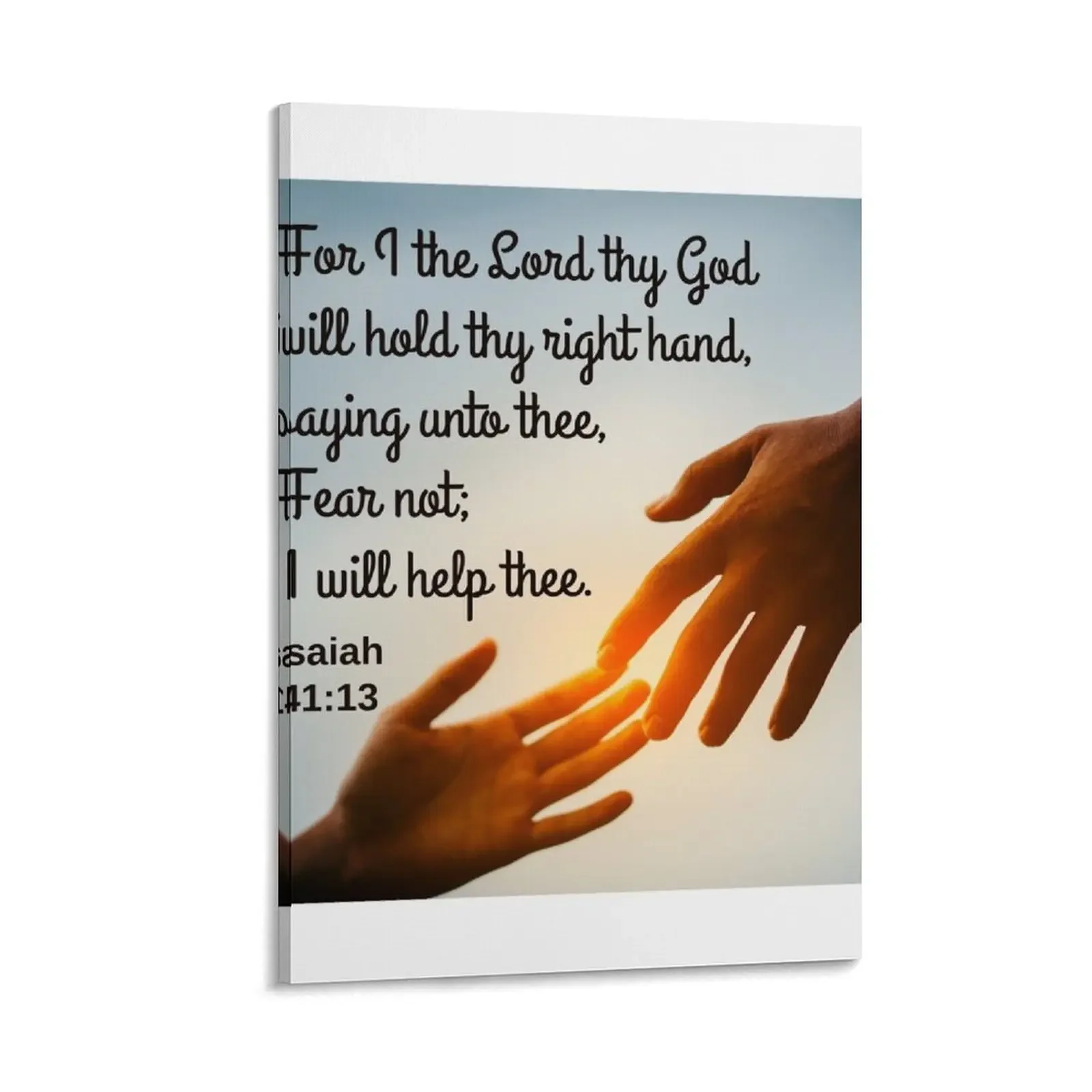 

Isaiah 41:13 KJV Canvas Painting posters for wall home decor interior poster anime