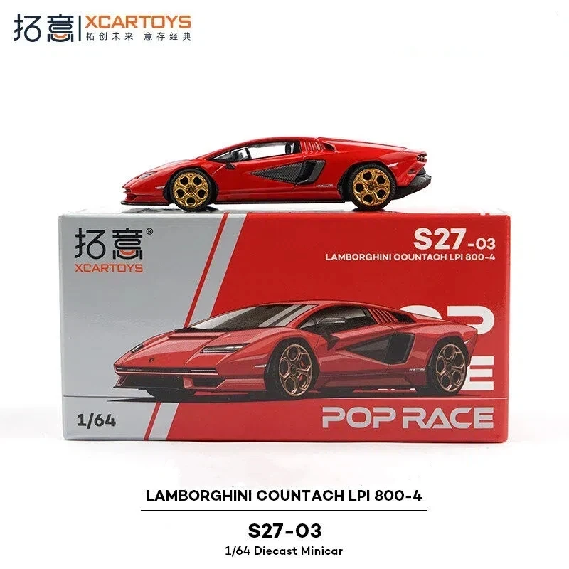

Tuoyi POPRACE Alloy 1/64 Lamborghini Supercar Collection Ornament Contash LPI800-4 Racing Model Realistic appearance decoration
