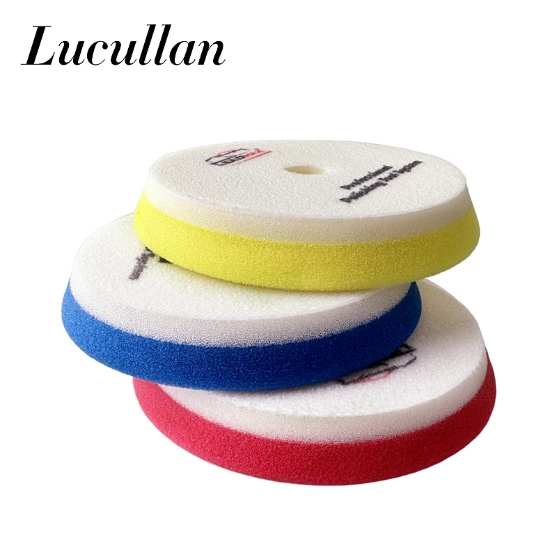 Lucullan 5 Zoll Trägerplatte Polier puffer pads 2-lagiger Hybrid-Klett schwamm zum Compound ieren und Wachsen