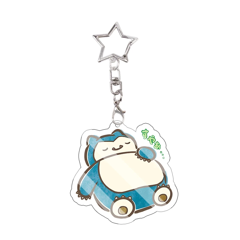 Snorlax Wigglytuff Eevee Acryl-Schlüsselanhänger Kawaii Pachirisu Trendiger Anhänger Taschendekoration Beliebte Modelle Kettenanhänger Geschenk – Detail 38
