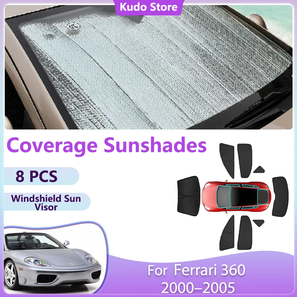 

Full Car Sun Shade Coverage Sunshades Shade for Ferrari 360 2000–2005 Rear Side Windows Car Windshield Sun Visor Curtain .