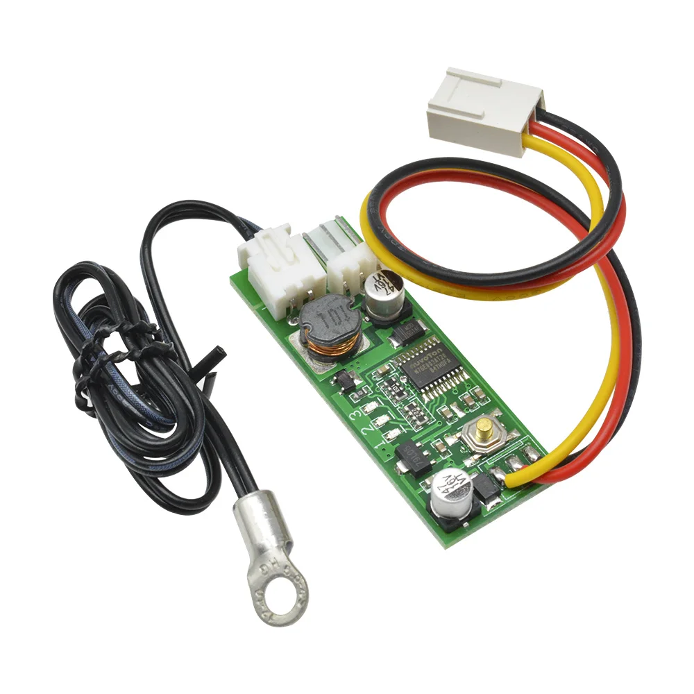 Single-channel DC12V 2-3-wire fan temperature control speed control module temperature control speed governor 3P with probe line