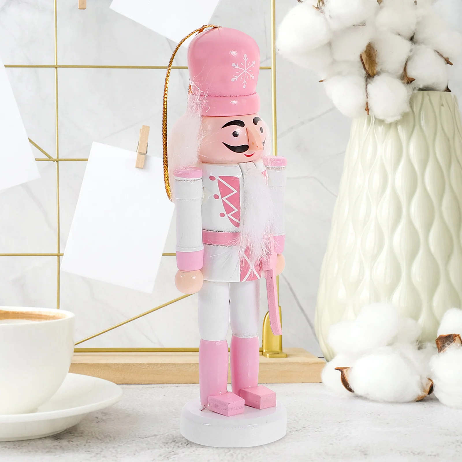 

5Pcs Nutcracker Christmas Decor Small Wooden Hanging Nutcracker Soldier Pendant Xmas Ornament Charming Festive Decoration