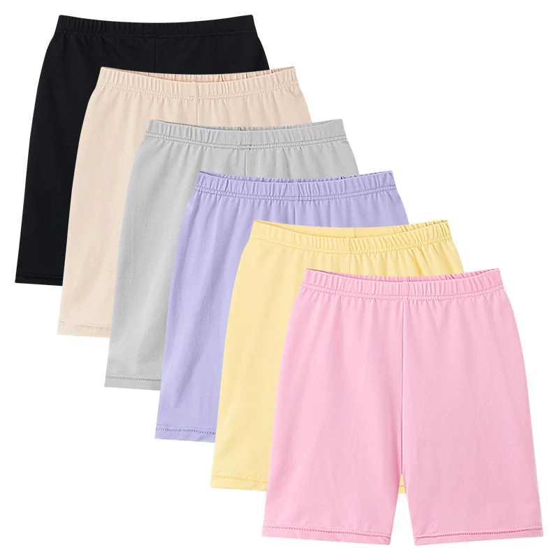 6-pcs Children's Four Seasons Candy-colored Mix-and-match Leggings Girls Comfortable Joker Safety Pants Anti-exposure Cute Short