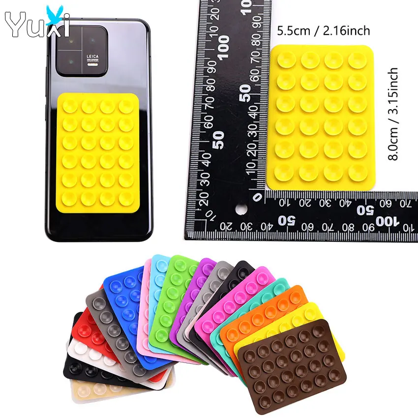 

YuXi 2 шт. силиконовая присоска для мобильного телефона 24 квадратная противоскользящая присоска универсальный держатель для телефонов крепление чехол без помощи рук