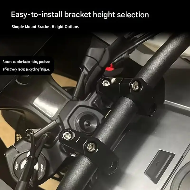For Africa Twin CRF1100L CNC Handlebar Riser 40mm Up 18mm Back 28mm Clamp Diameter Black Aluminum Refit Parts