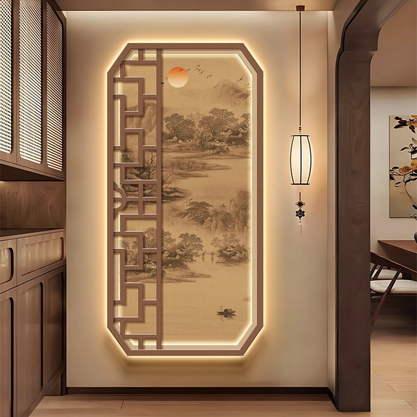 Entryway hallway LED wall light - 2025 new model luminous mural light - corridor passage wall high-end landscape light painting