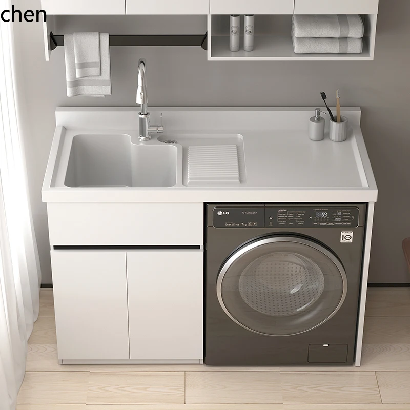 CZ Balcony Integrated Cabinet Combination Laundry Cabinet Laundry Sink Basin Companion with Washboard Basin