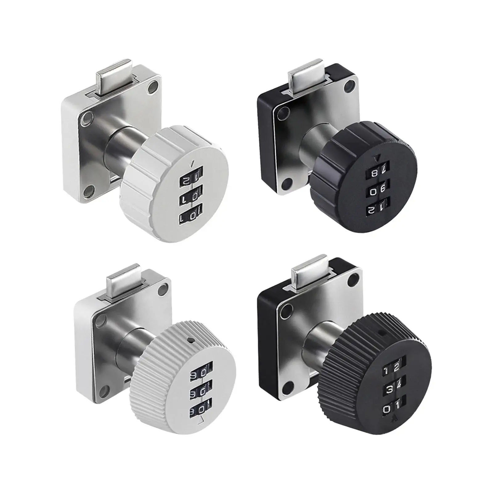 Cabinet lock, combination lock, furniture lock for filing cabinet, for office