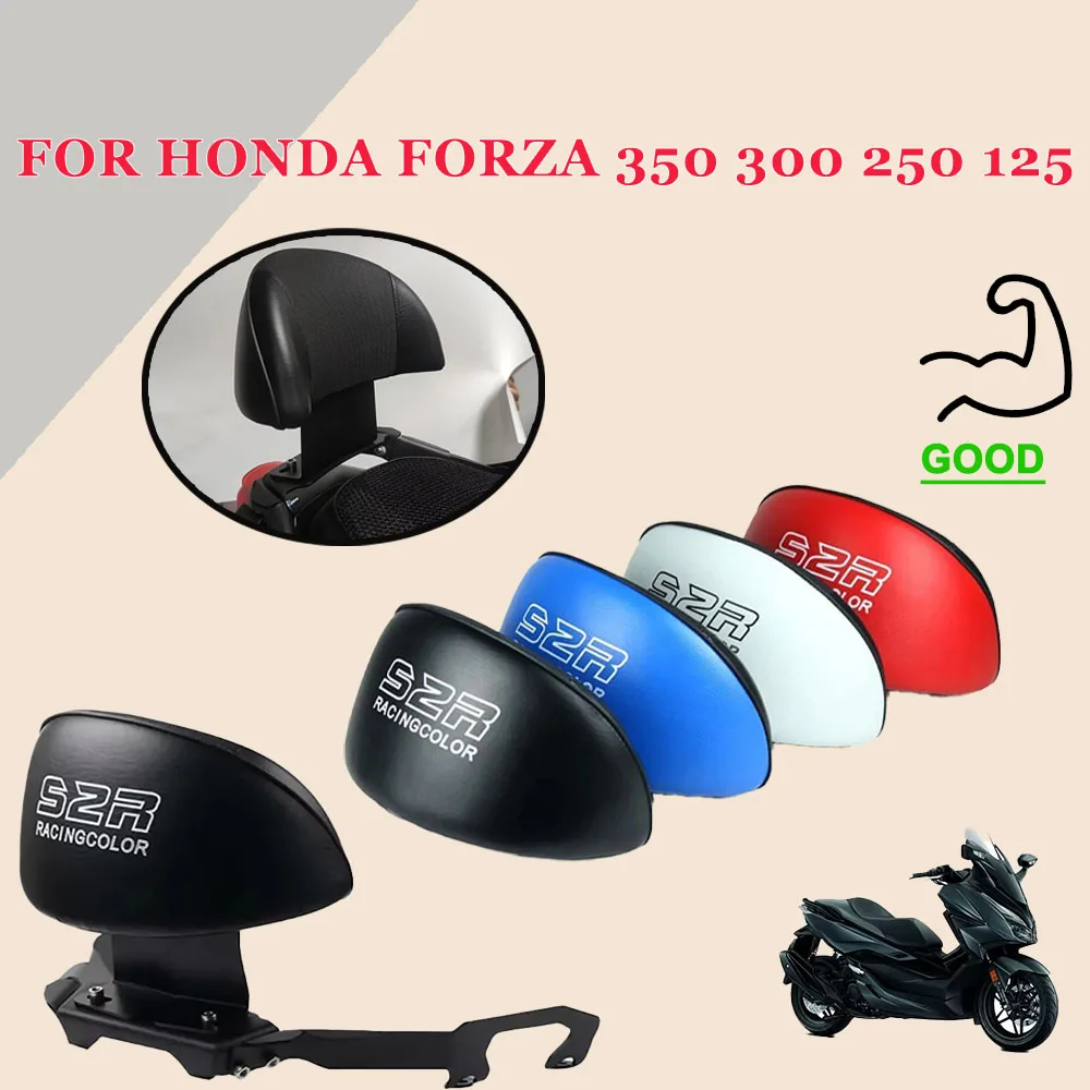 

Motorcycle Accessories Passenger Backrest Rear Seat Cushion Back Rest Pad New For Honda Forza 350 300 250 125 2018-2025 Forza350